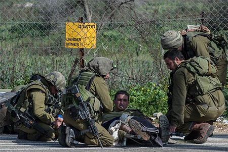 soldado israeli herido en el sur de Libano